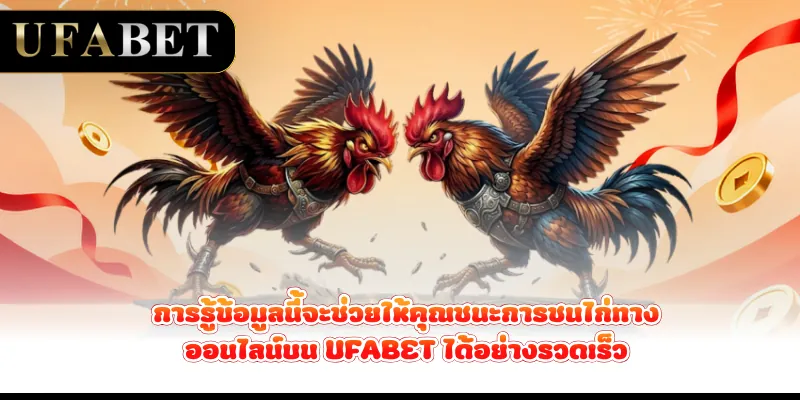 การรู้ข้อมูลนี้จะช่วยให้คุณชนะการชนไก่ทางออนไลน์บน UFABET ได้อย่างรวดเร็ว